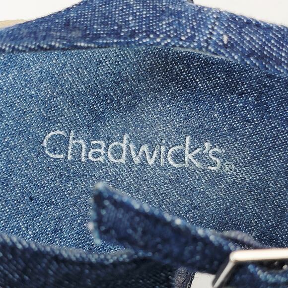 Chadwick 10M Denim Espadrille Wedge Close Toe Buckle Sandals Casual Shoes Summer - Picture 8 of 11